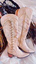 wild west lace up cowgirl boots