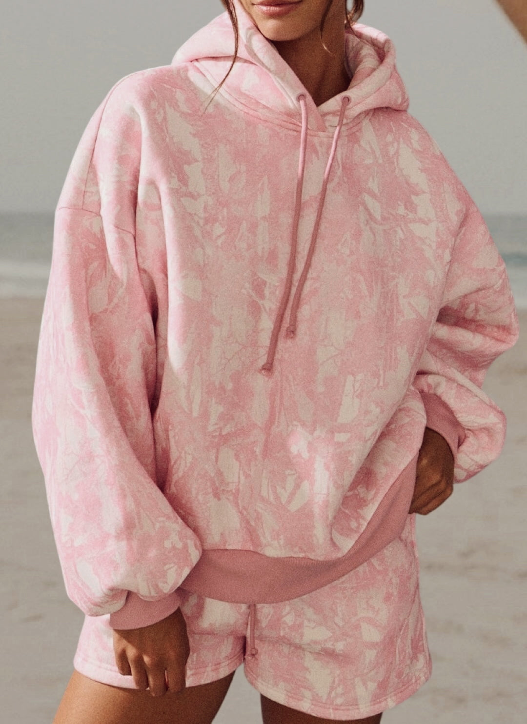 woodlands camo two piece set PINK